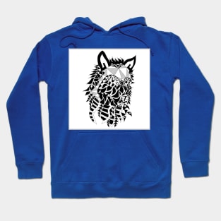 lone wolf in ecopop mandala tribal art Hoodie